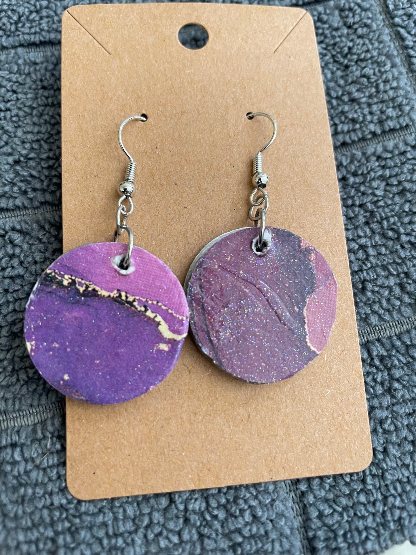 Purple earrings