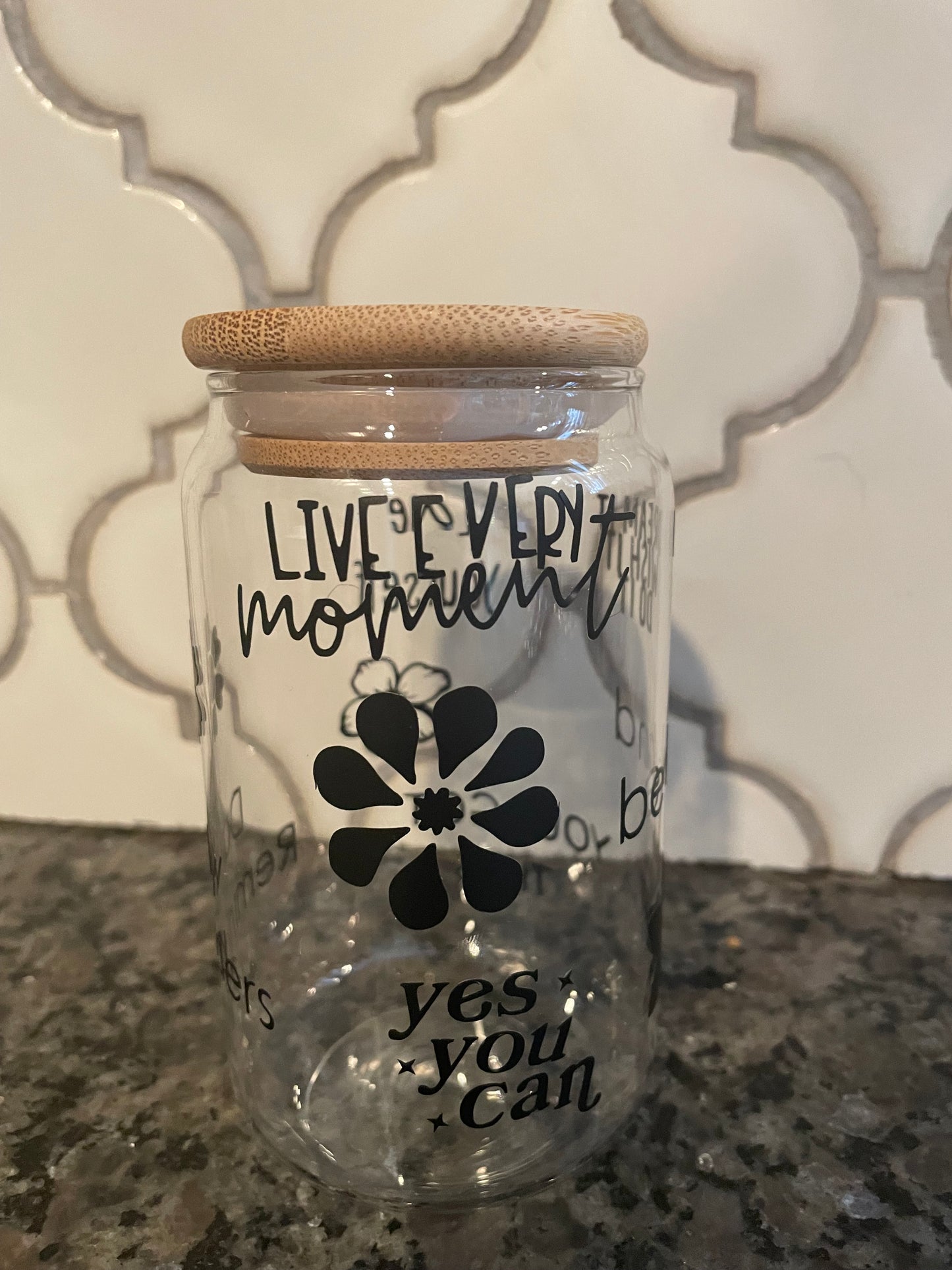 Glass inspirational Tumbler