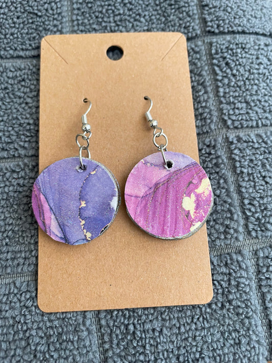 Purple earrings